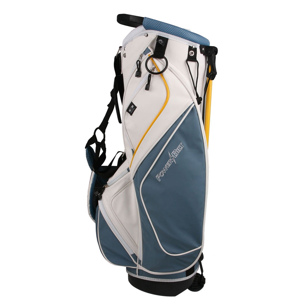 PowerBilt Golf TPS Dunes 14-Way Top Dual Strap Stand Bag, Black/Black -