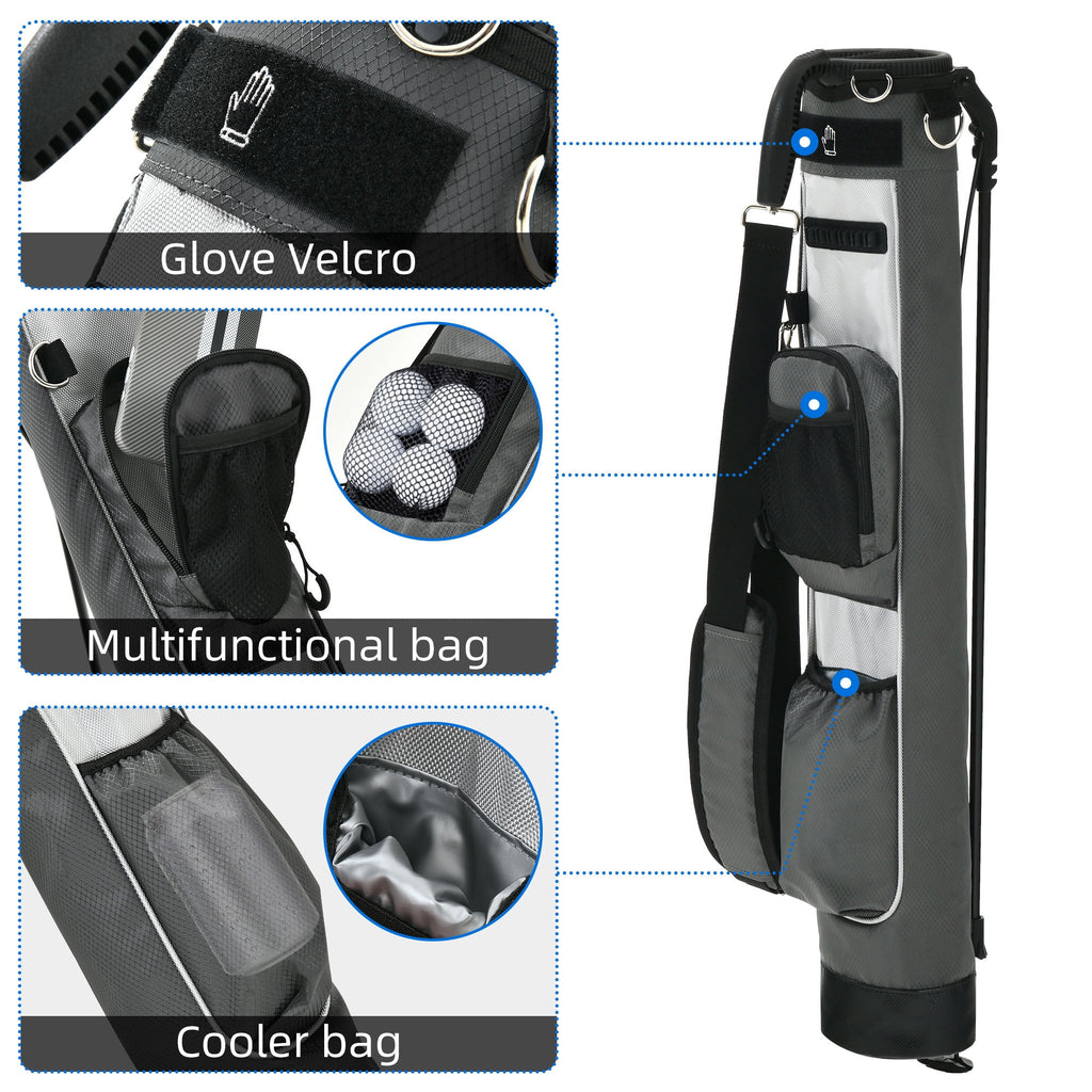 Sturdum Lightweight Golf Stand Bag, Portable Sunday Golf Carry Bag with Insulated Cooler Pocket, Easy Carry Par 3 Golf Bag for Driving Range, Pitch n Putt & Executive Courses