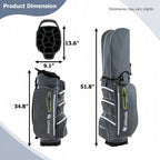 Topcobe 9.5 Inch Lightweight Golf Cart Bag with 15 Way Top Dividers, Golf Bags for Adult, Multiple Pockets, Green