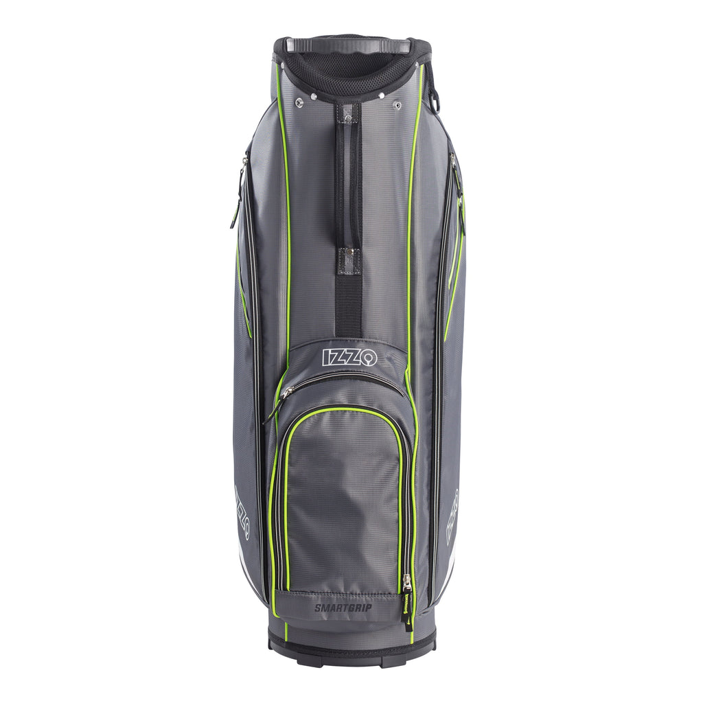 Izzo Golf Ultra-Lite Golf Cart Bag with Single Strap & Exclusive Features, Gray/Lime