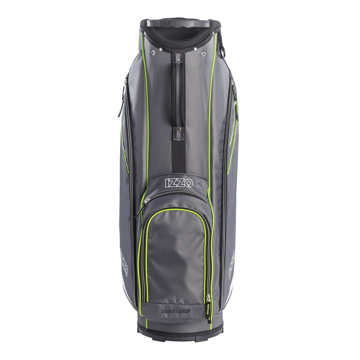 Izzo Golf Ultra-Lite Golf Cart Bag with Single Strap & Exclusive Features, Gray/Lime