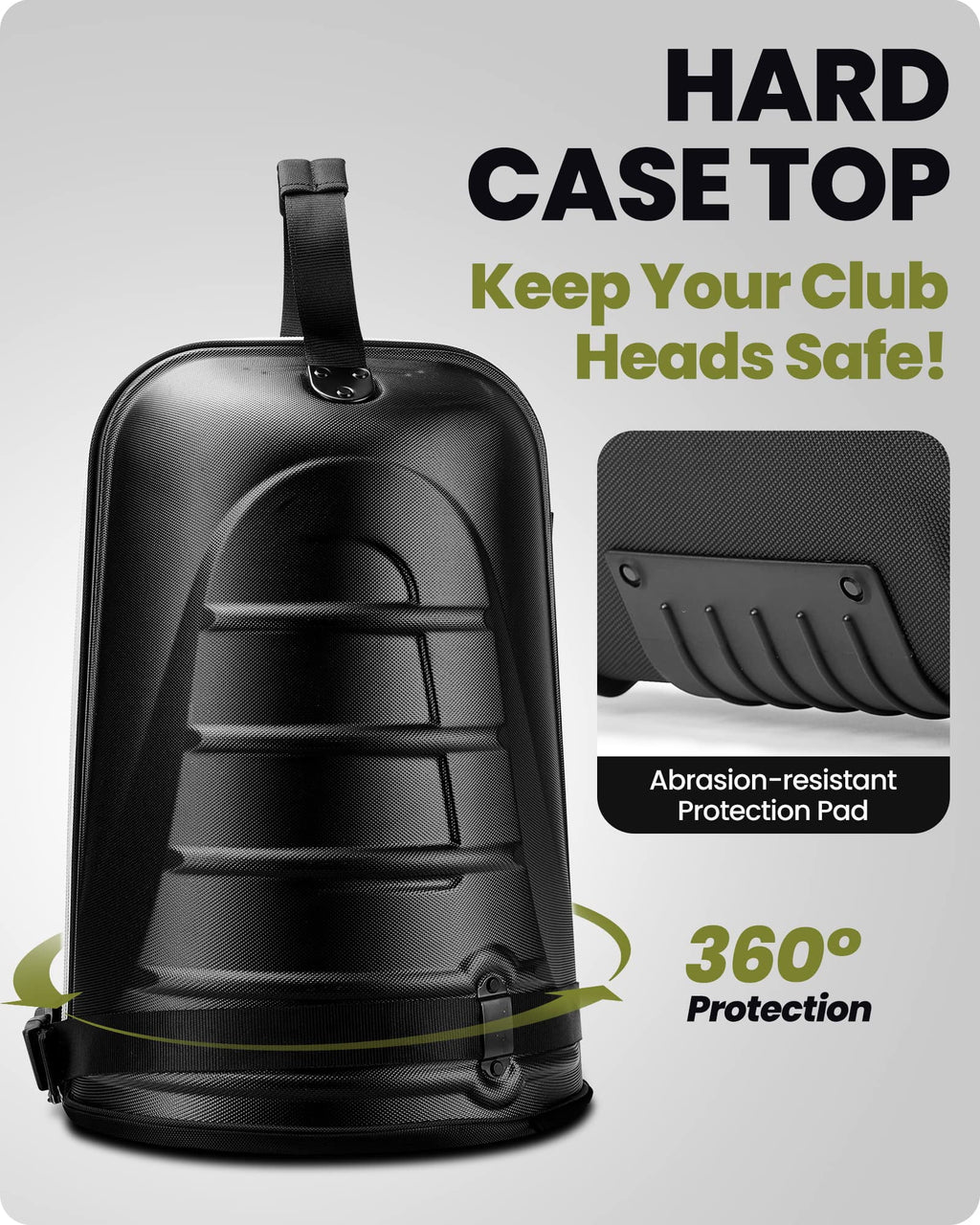 (Open Box) OutdoorMaster Golf Travel Bags for Airlines with Wheels and Hard Case Top, Shoes and Accessories Compartment