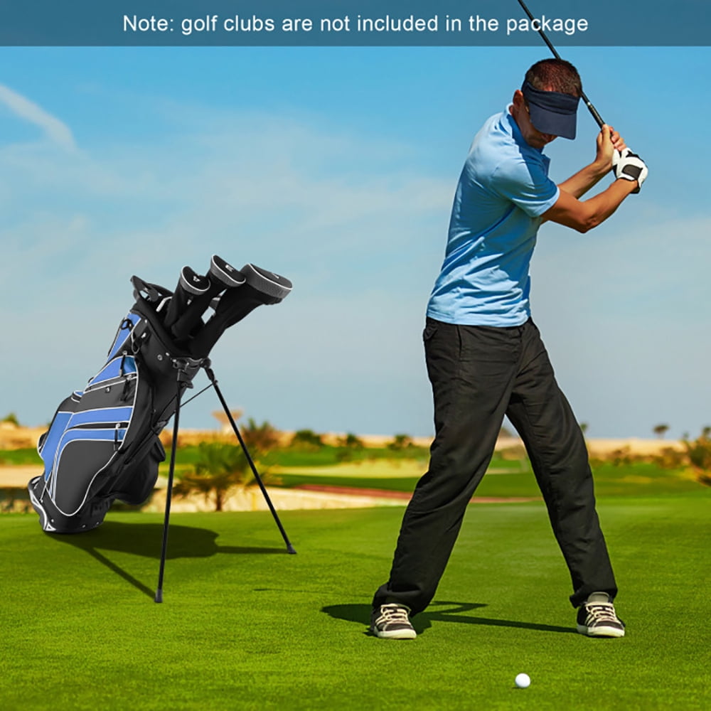 Spaco Golf Stand Cart Bag with 6-Way Divider Carry Pockets-Blue, Golf Stand Bag for Men & Women,Multiple Pockets, Lightweight & Durable