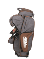 Japan Pron Light Crossover Mens Stand Golf Bag, Brown with Smoke Color, 2022 Model