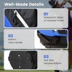 Costway Lightweight Golf Cart Bag with 14 Way Top Dividers 9 Pockets Rain Hood Cooler Bag Blue