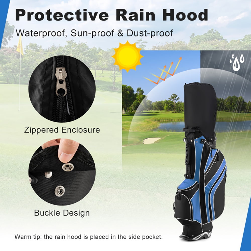 Spaco Golf Stand Cart Bag with 6-Way Divider Carry Pockets-Blue, Golf Stand Bag for Men & Women,Multiple Pockets, Lightweight & Durable