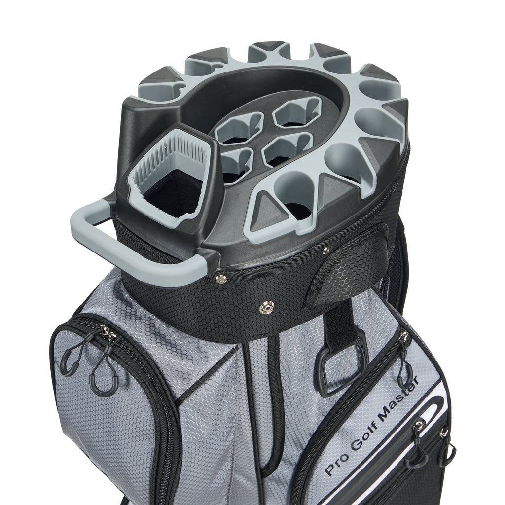 PGM Golf Cart Bag 14 Way Organizer Divider Silent Top Waterproof Bag/Black