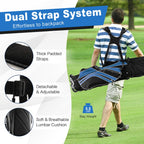 Spaco Golf Stand Cart Bag with 6-Way Divider Carry Pockets-Blue, Golf Stand Bag for Men & Women,Multiple Pockets, Lightweight & Durable
