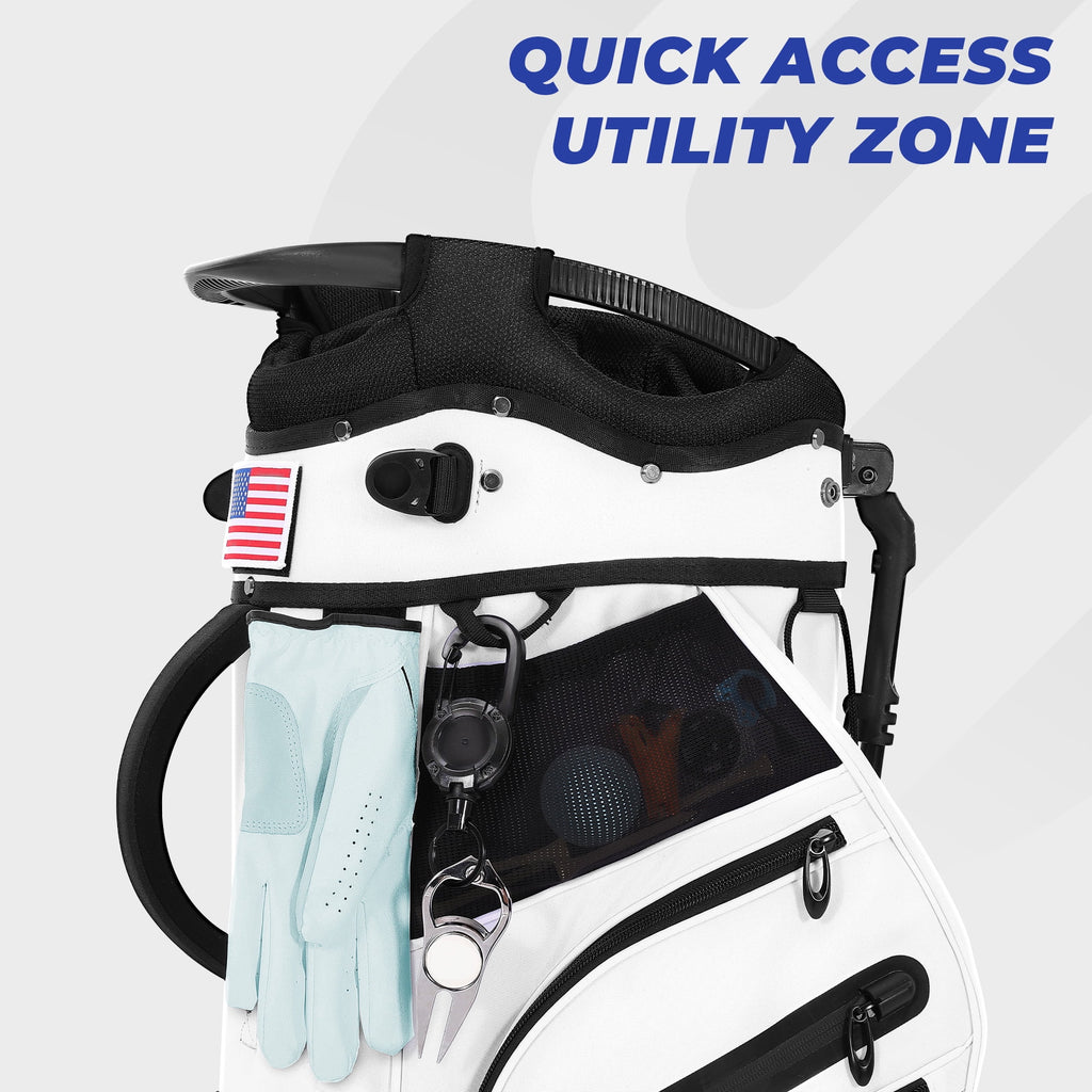 Sturdum 14-Way Golf Stand Bag, Tour-Grade 900D Oxford Golf Bag for Men & Women, Lightweight with 12 Pockets, Full-Length Dividers & Reinforced Base