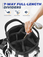 Sturdum Golf Stand Bag Lightweight Carry Bag with 7-Way Dividers, Cooler Pocket, Adjustable Shoulder Strap, 900D Weather-Resistant Fabric for Men Women