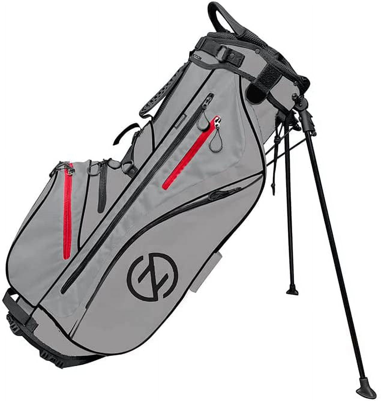 Zero Friction Stand Bag (6-way top, Gray, Bonus Towel and Glove) Golf NEW