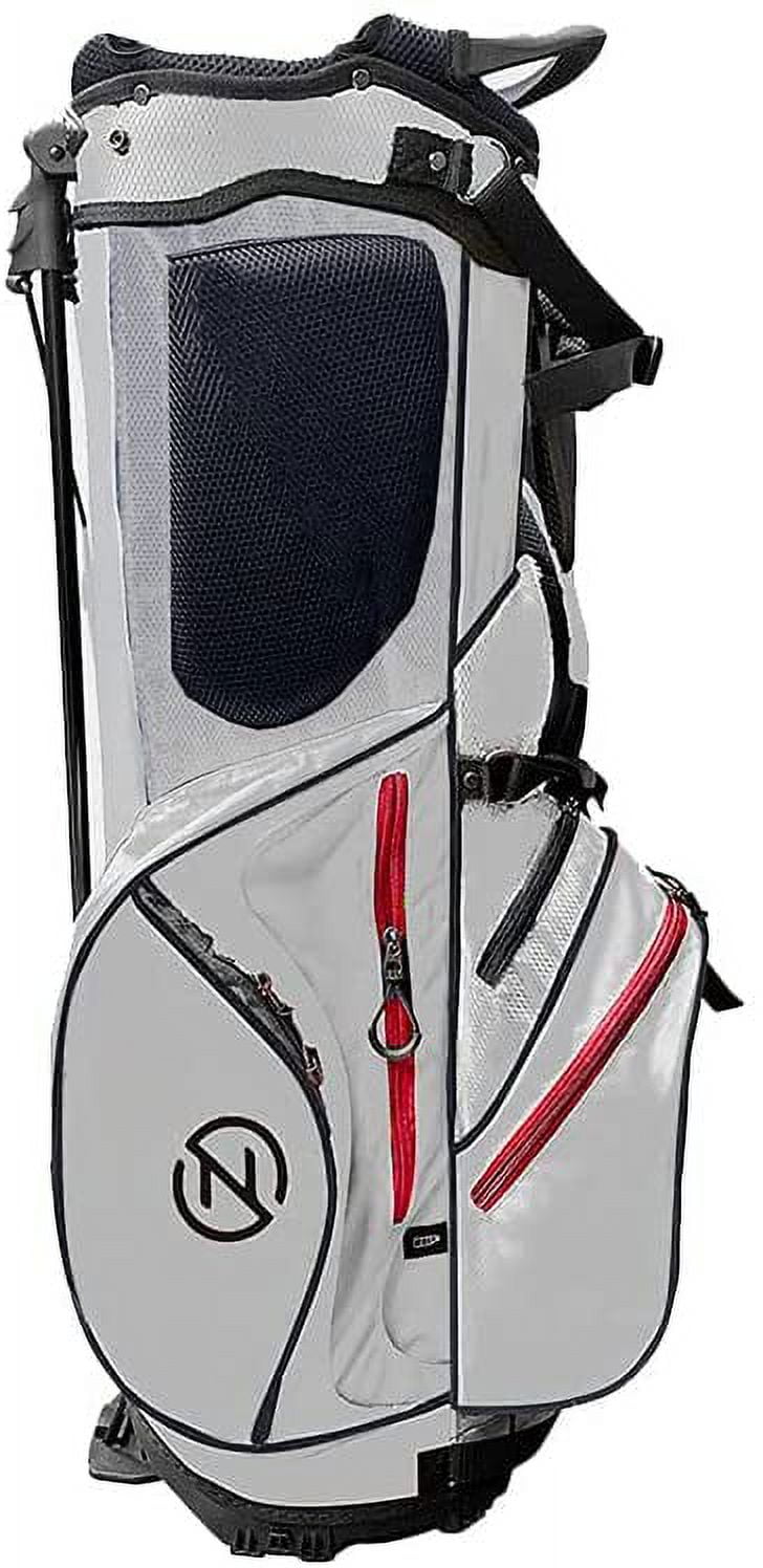 Zero Friction Stand Bag (6-way top, Gray, Bonus Towel and Glove) Golf NEW