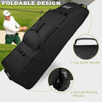 WOLT Golf Travel Club Bag With Support System Soft Padded Resistant and Waterproof Golf Travel Bag with Wheels for Airlines
