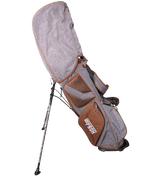 Japan Pron Light Crossover Mens Stand Golf Bag, Brown with Smoke Color, 2022 Model