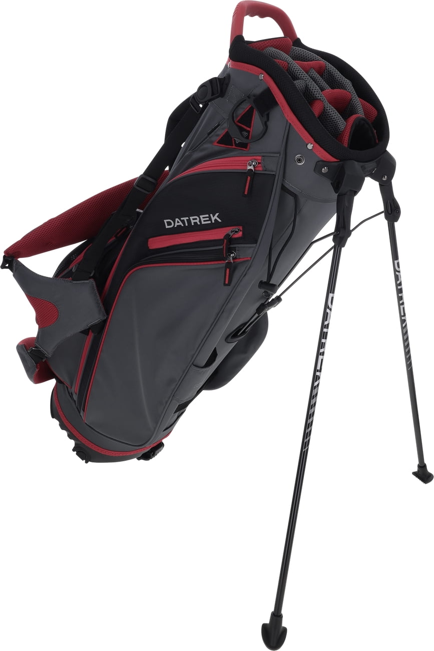 Datrek Go Lite Hybrid ZP Charcoal Red Black Stand Golf Bag
