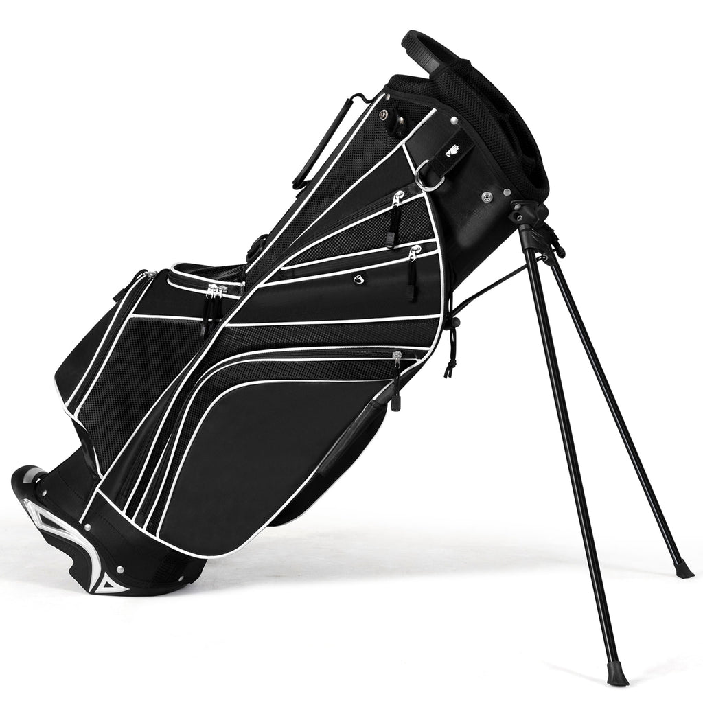 Playcraft Co™ Golf Stand Bag 6 Way Divider Golf Carry Bag w/ Straps & 7 Storage Pockets Blue