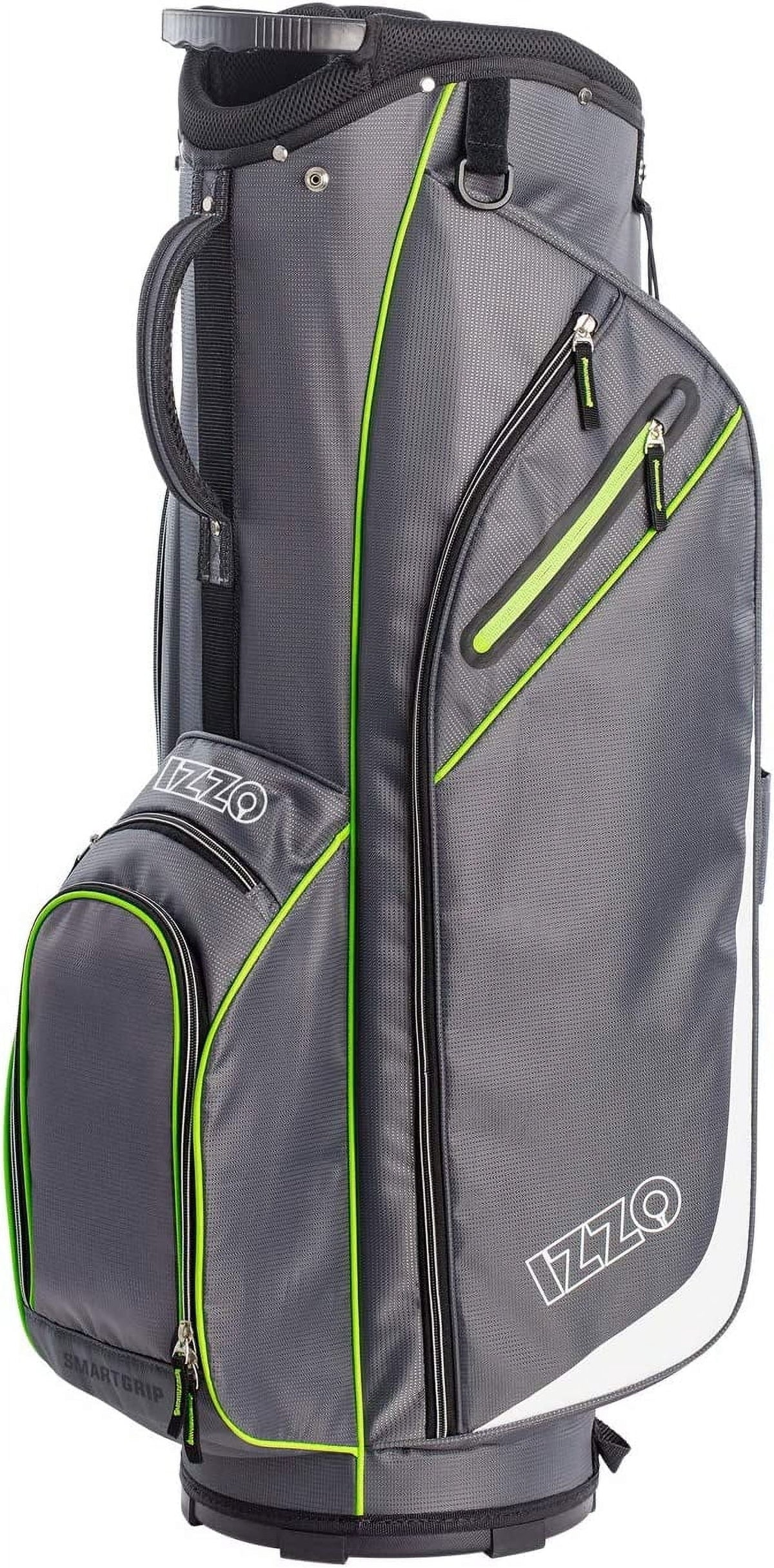 Izzo Golf Ultra-Lite Golf Cart Bag with Single Strap & Exclusive Features, Gray/Lime