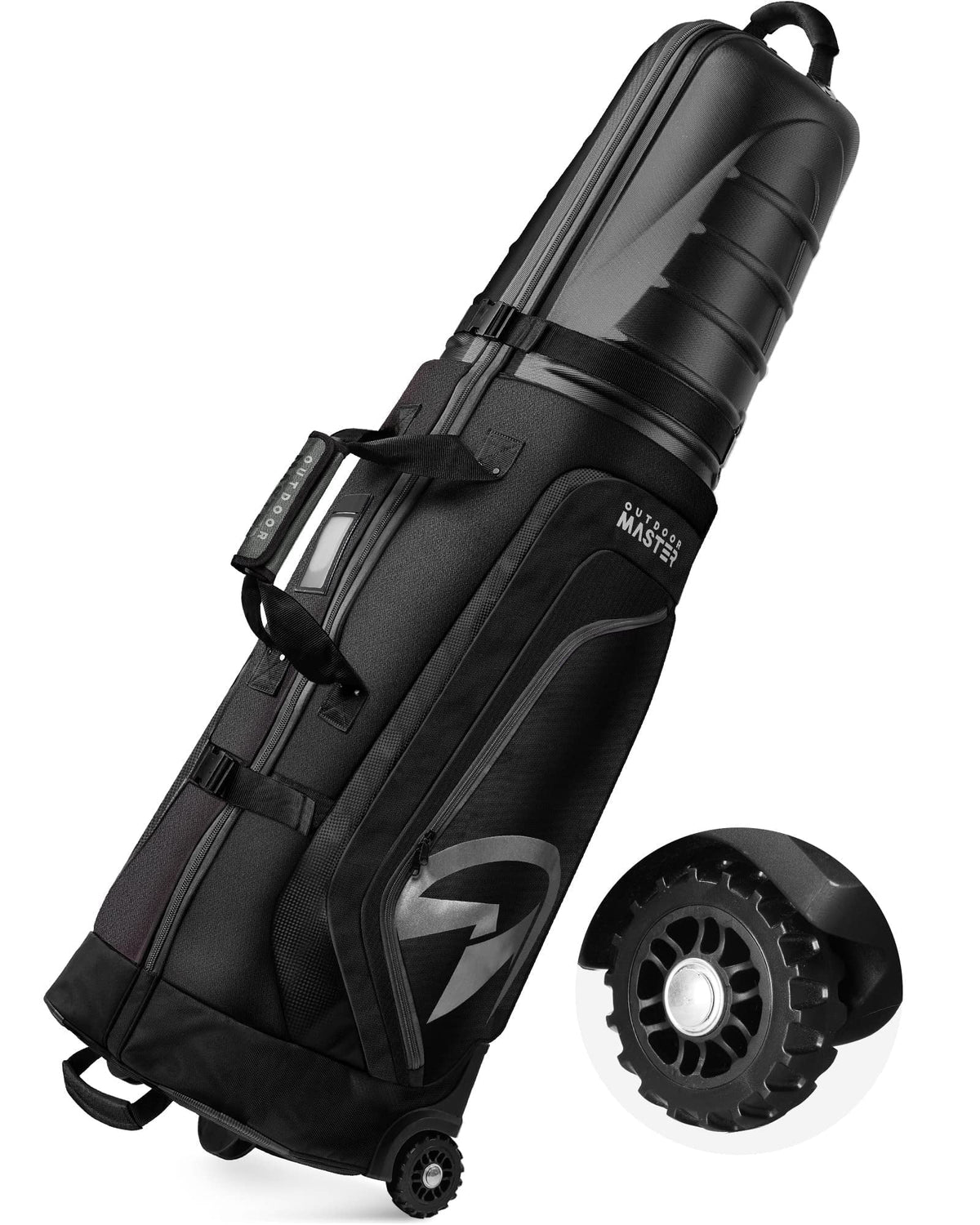 Playcraft Co™ Golf Travel Bags for Airlines with Wheels and Hard Case Top, Shoes and Accessories Compartment