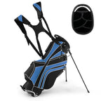 Spaco Golf Stand Cart Bag with 6-Way Divider Carry Pockets-Blue, Golf Stand Bag for Men & Women,Multiple Pockets, Lightweight & Durable