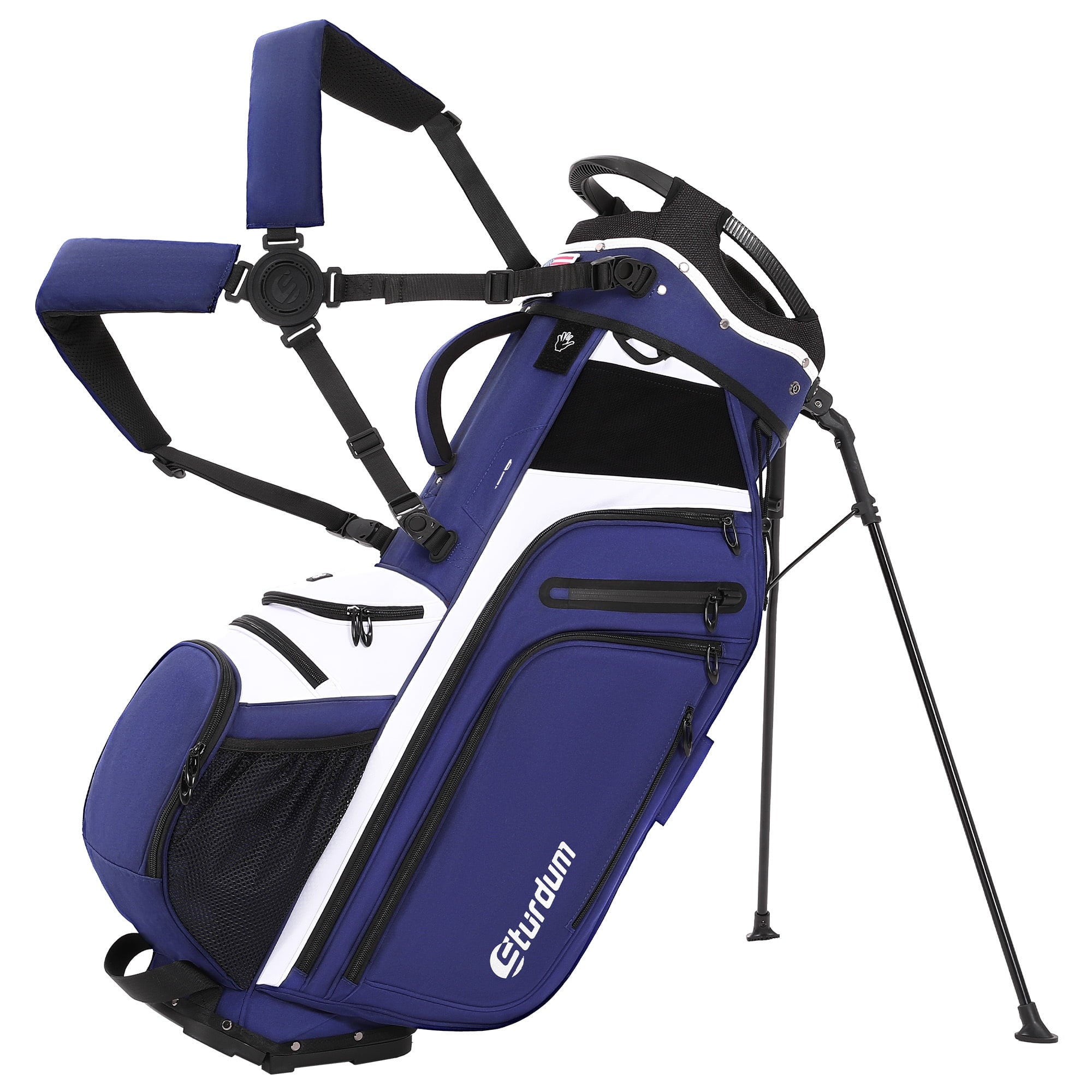 Playcraft Co™ 14-Way Golf Stand Bag, Tour-Grade 900D Oxford Golf Bag for Men & Women, Lightweight with 12 Pockets, Full-Length Dividers & Reinforced Base