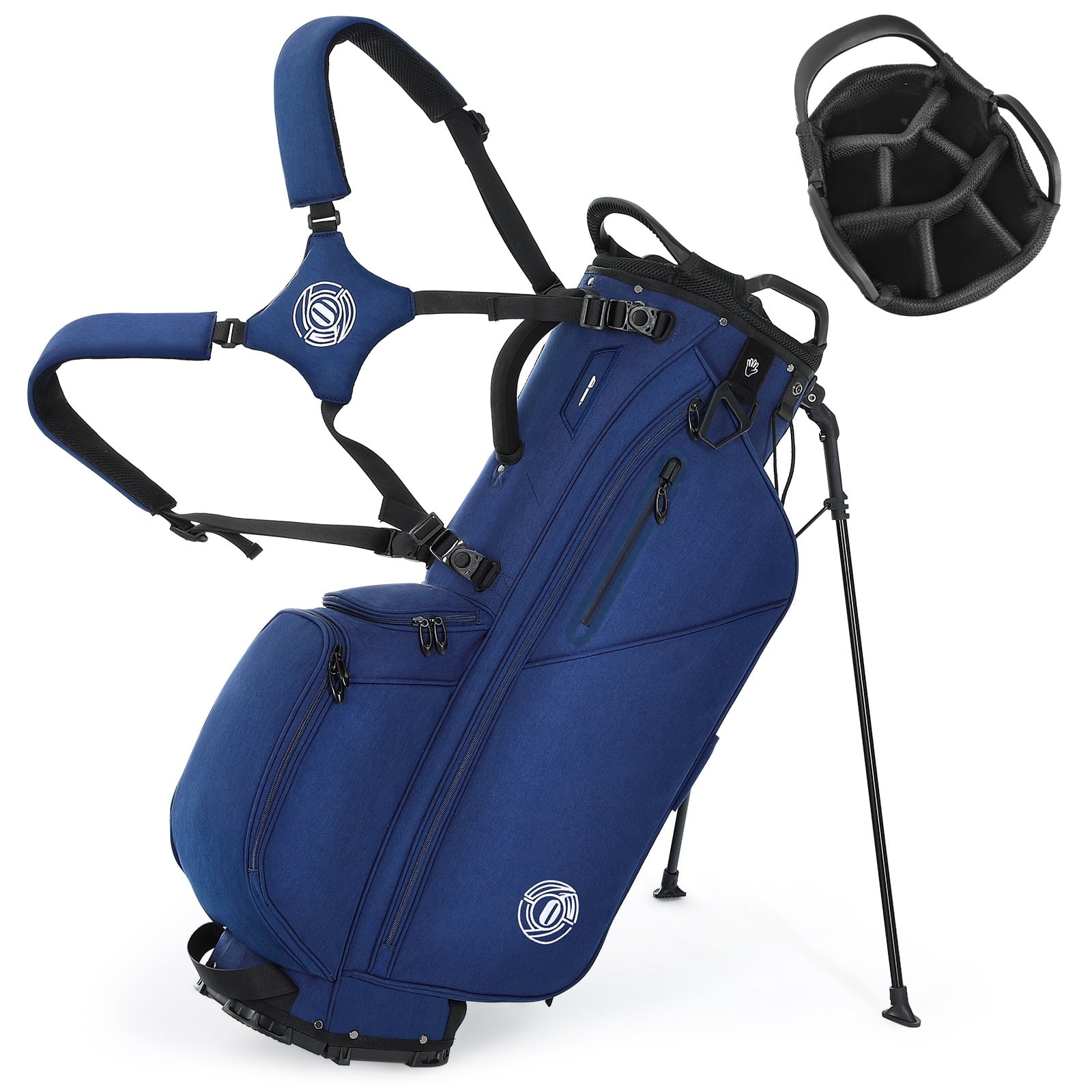 Playcraft Co™ Golf Stand Bag Lightweight Carry Bag with 7-Way Dividers, Cooler Pocket, Adjustable Shoulder Strap, 900D Weather-Resistant Fabric for Men Women