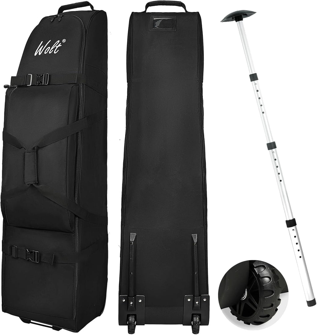WOLT Golf Travel Club Bag With Support System Soft Padded Resistant and Waterproof Golf Travel Bag with Wheels for Airlines
