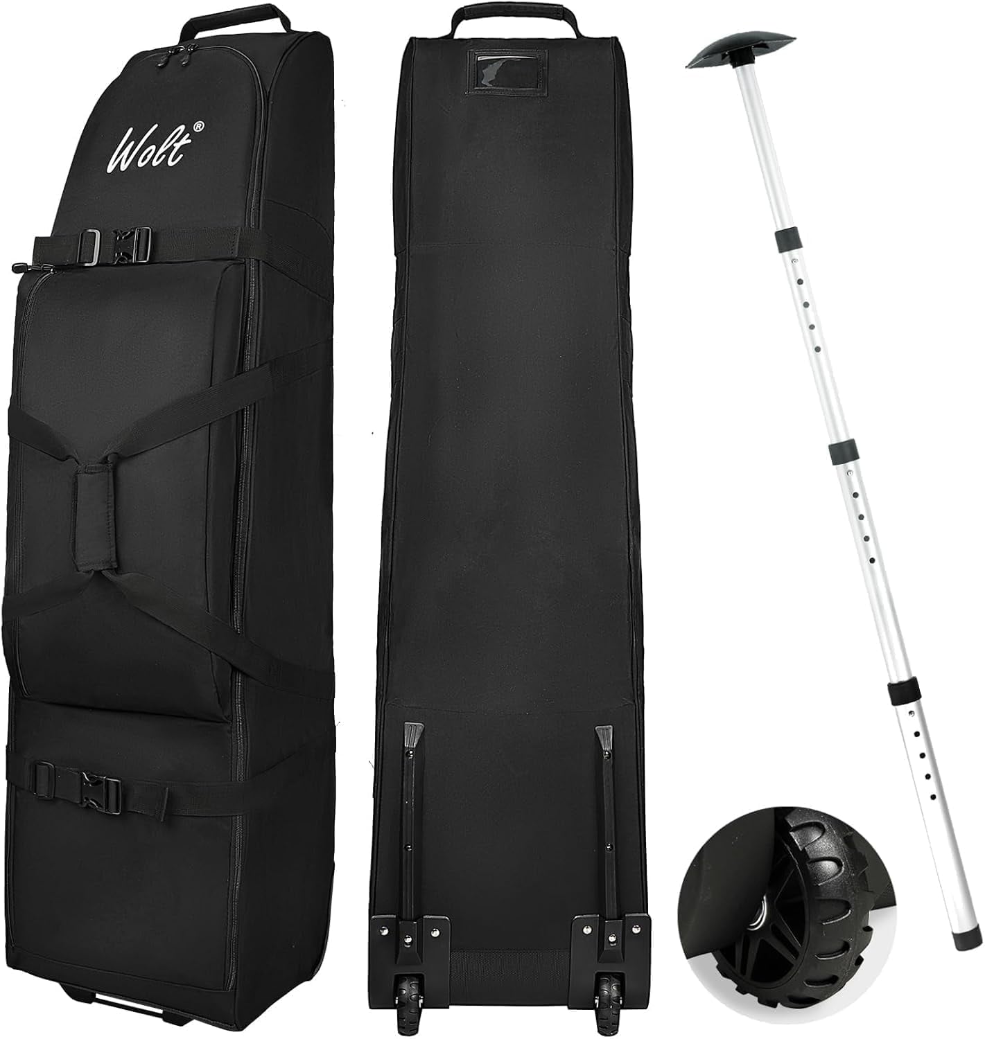 WOLT Golf Travel Club Bag With Support System Soft Padded Resistant and Waterproof Golf Travel Bag with Wheels for Airlines