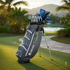 Topcobe 9.5 Inch Lightweight Golf Cart Bag with 15 Way Top Dividers, Golf Bags for Adult, Multiple Pockets, Green