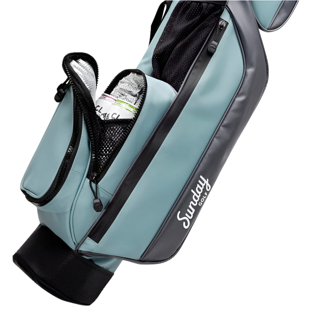 Sunday Golf Loma Bag - Lightweight Golf Bag with Strap and Stand – Easy to Carry Pitch n Putt Golf Bag – Golf Stand Bag for The Driving Range, Par 3 and Executive Courses, 31 Inches Tall (Seafoam)
