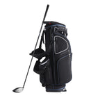 VEVOR Golf Cart Bag with 14 Way Organizer Divider Top, 35” 11 Pockets Premium Cart Bag with Stand, Durable Golf Bags with Handles & Dust Cover & Detachable Dual Strap for Men & Women, Black White