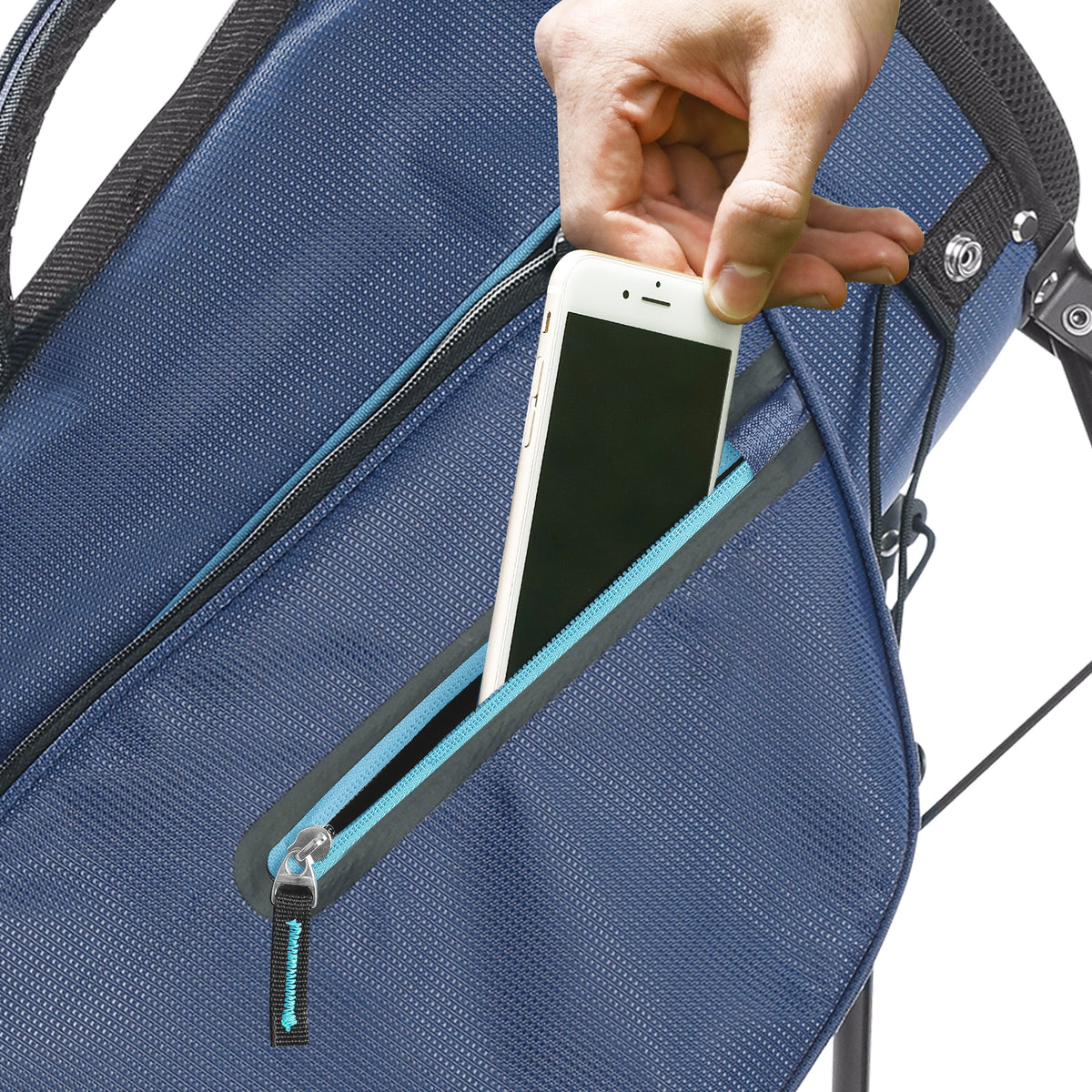 Izzo Golf Ultra-Lite Stand Bag - Light Blue, Only 3.2 lbs