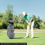 Costway Lightweight Golf Cart Bag with 15 Way Top Divider Individual Putter Well Cooler Bag Green