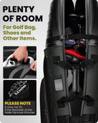 (Open Box) OutdoorMaster Golf Travel Bags for Airlines with Wheels and Hard Case Top, Shoes and Accessories Compartment