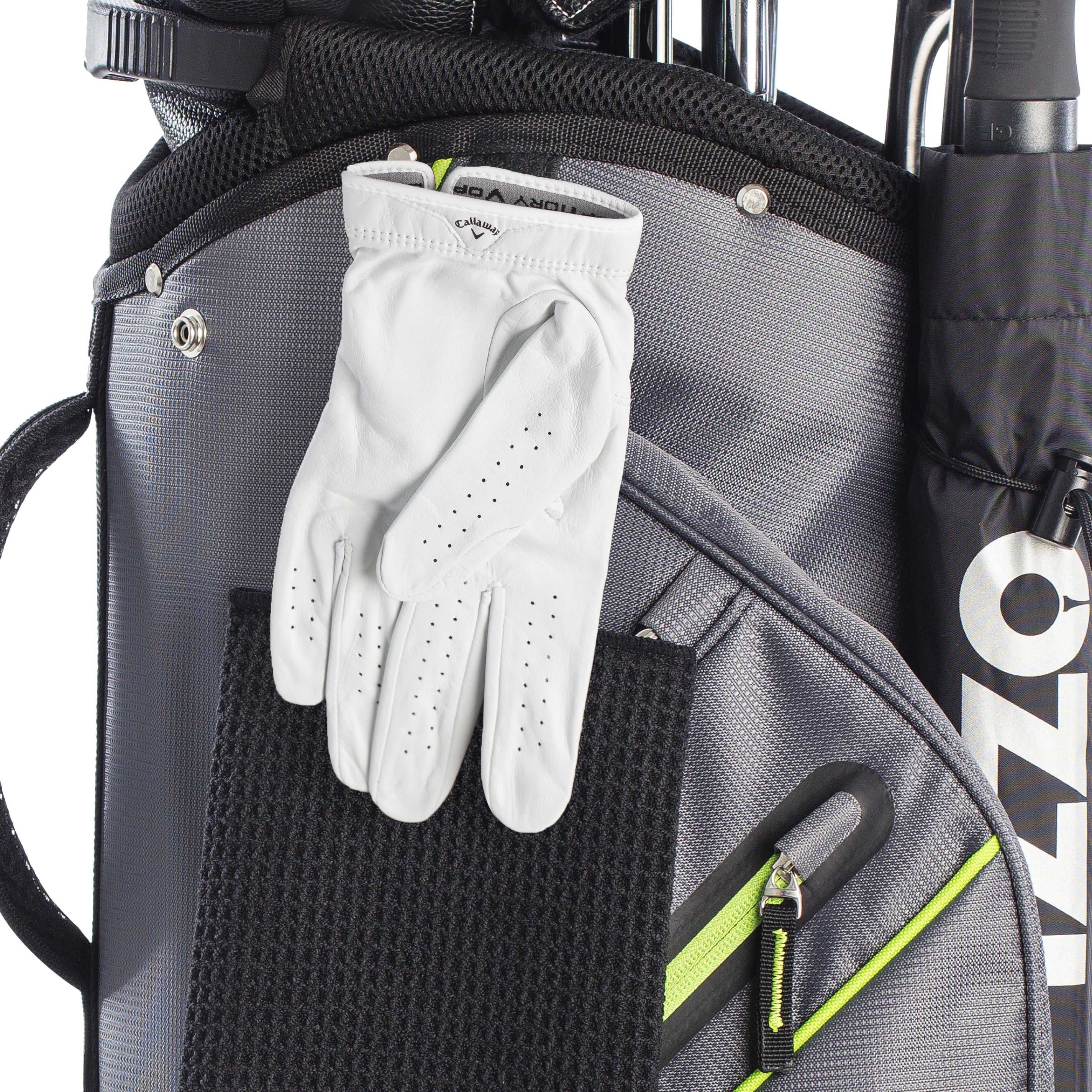 Izzo Golf Ultra-Lite Golf Cart Bag with Single Strap & Exclusive Features, Gray/Lime