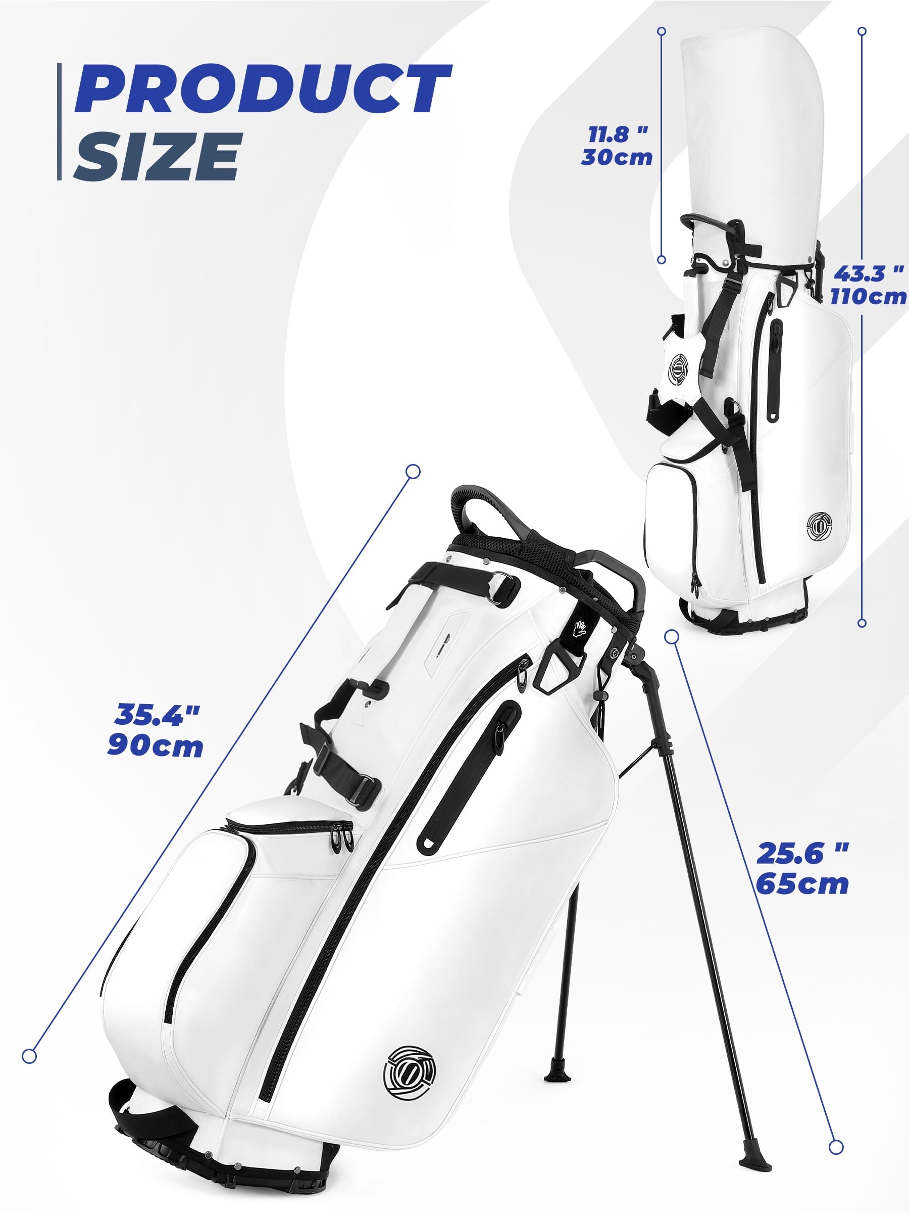Sturdum Golf Stand Bag Lightweight Carry Bag with 7-Way Dividers, Cooler Pocket, Adjustable Shoulder Strap, 900D Weather-Resistant Fabric for Men Women