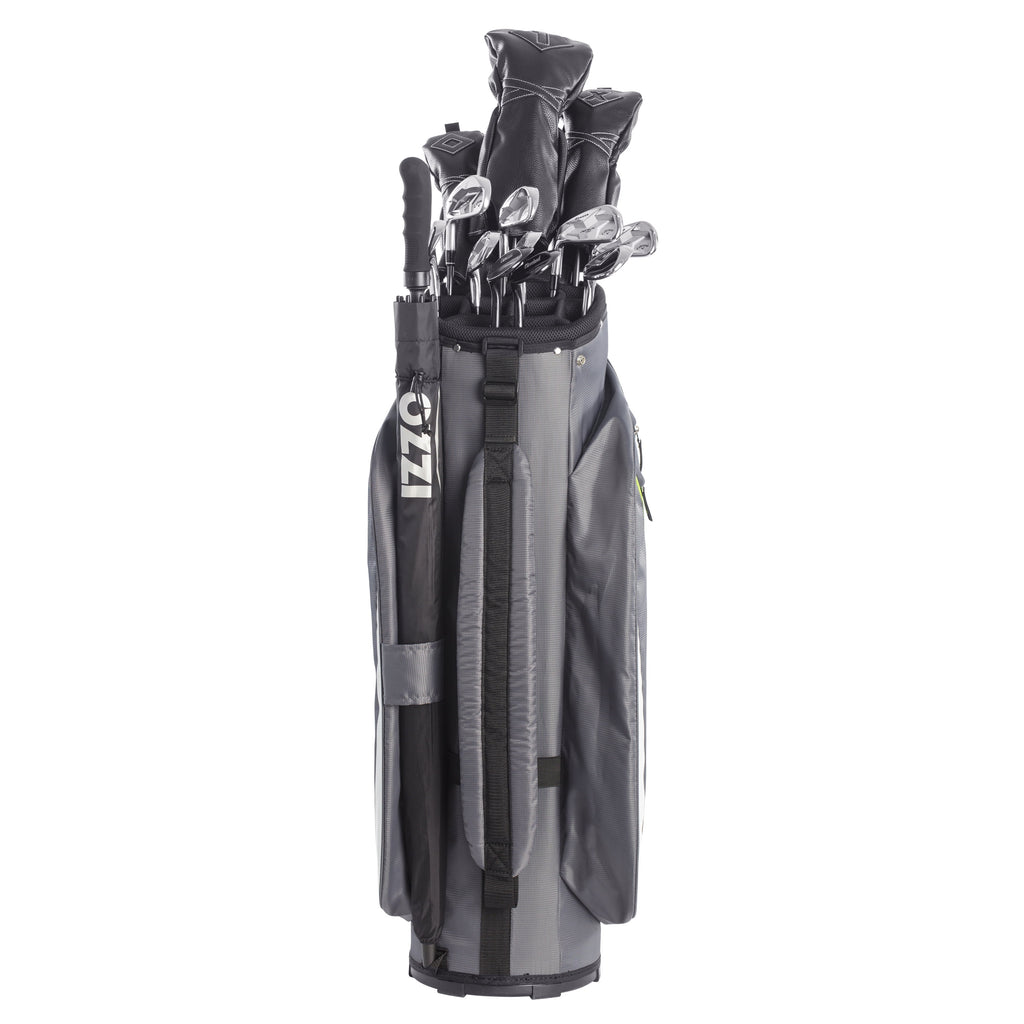Izzo Golf Ultra-Lite Golf Cart Bag with Single Strap & Exclusive Features, Gray/Lime