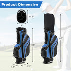 Spaco Golf Stand Cart Bag with 6-Way Divider Carry Pockets-Blue, Golf Stand Bag for Men & Women,Multiple Pockets, Lightweight & Durable