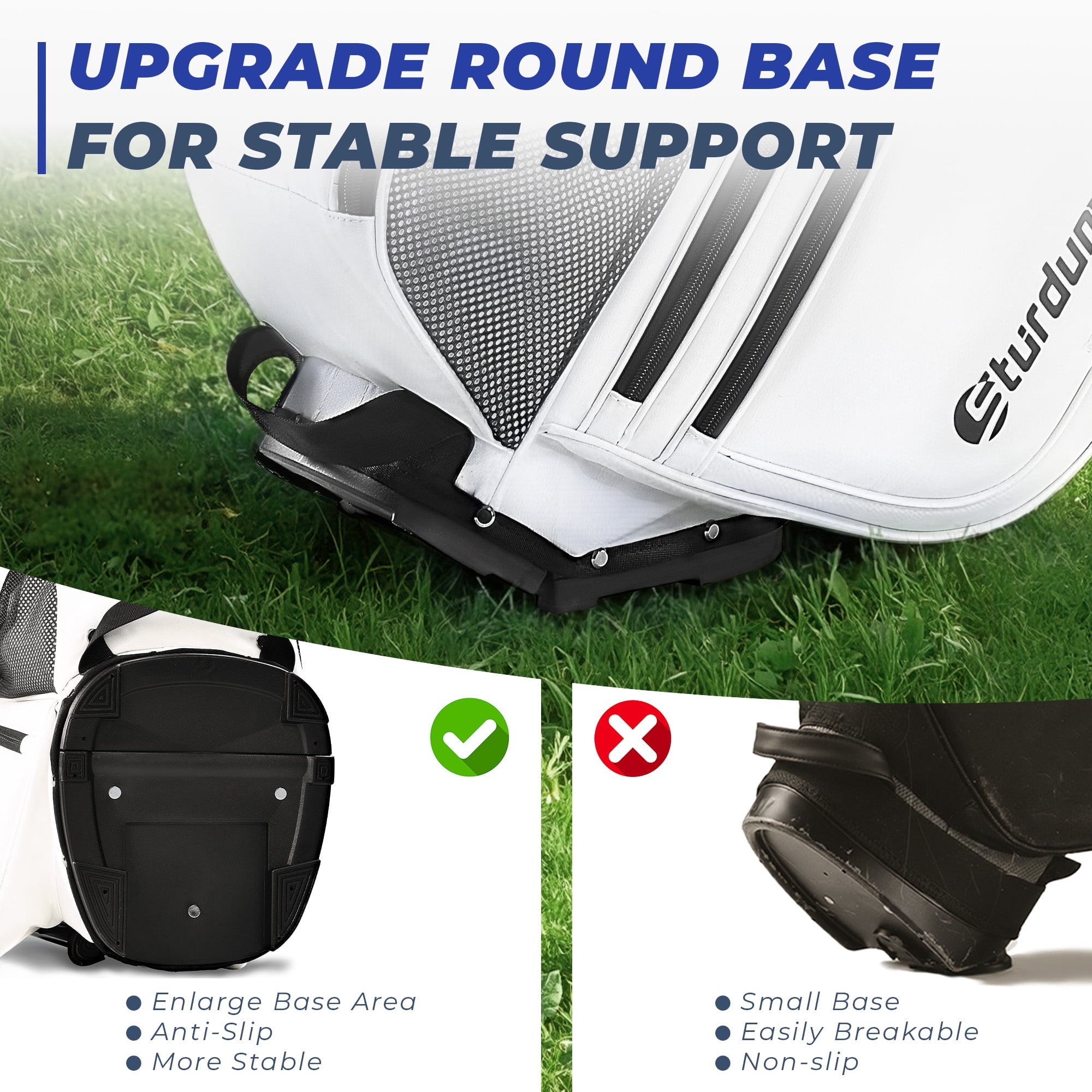 Sturdum 14-Way Golf Stand Bag, Tour-Grade 900D Oxford Golf Bag for Men & Women, Lightweight with 12 Pockets, Full-Length Dividers & Reinforced Base