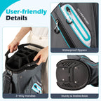 Costway Golf Cart Bag Lightweight & Portable Golf Bag with 14-Way Top 6 Pockets Rain Hood Gray