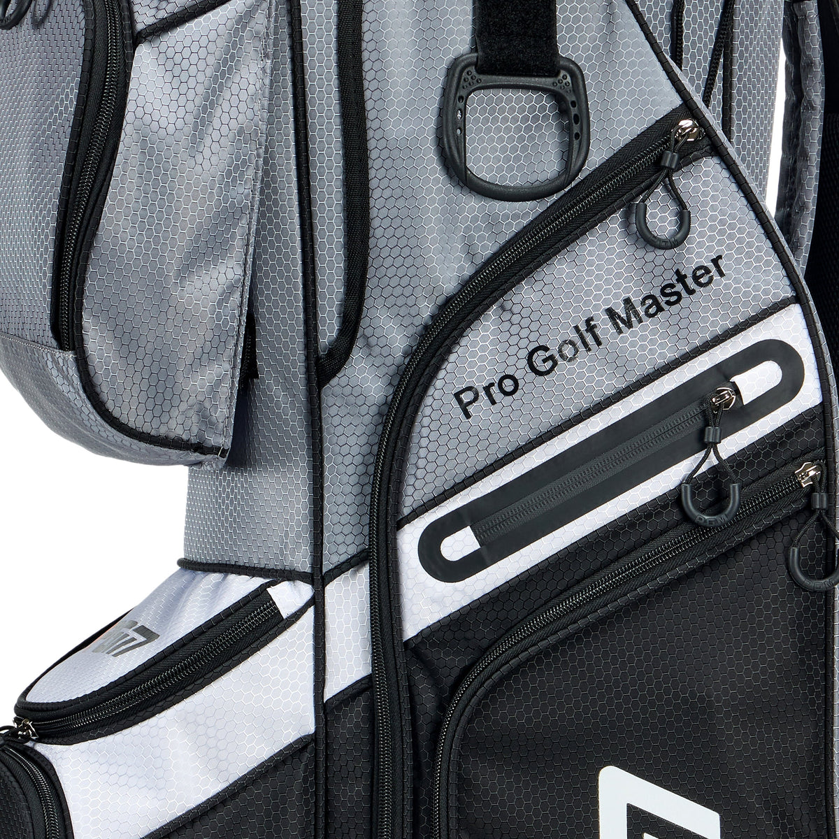 PGM Golf Cart Bag 14 Way Organizer Divider Silent Top Waterproof Bag/Black
