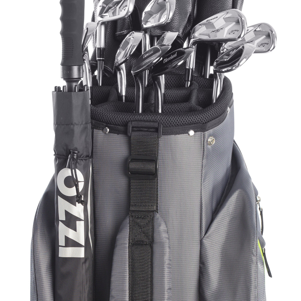 Izzo Golf Ultra-Lite Golf Cart Bag with Single Strap & Exclusive Features, Gray/Lime