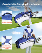 VEVOR Golf Cart Bag, 7 Way Top Divider Organizer, Club Stand Bag with Full-length Divider, Handles, Dual Support Legs, Storage Pockets, Dual Shoulder Straps, Rain Hood, Lightweight for Men and Women