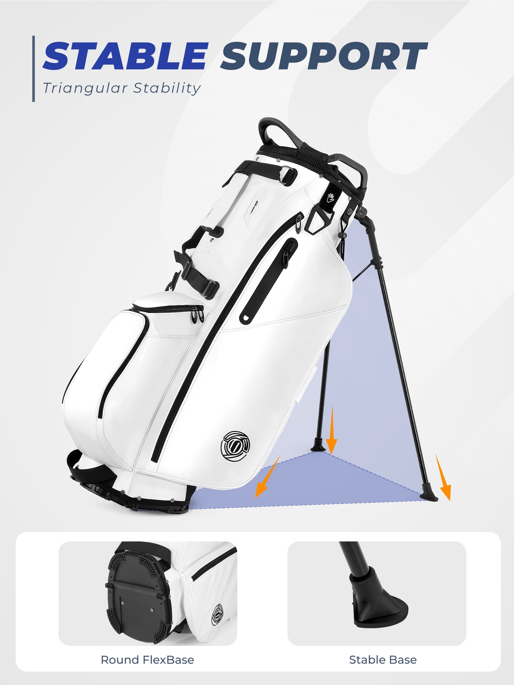 Sturdum Golf Stand Bag Lightweight Carry Bag with 7-Way Dividers, Cooler Pocket, Adjustable Shoulder Strap, 900D Weather-Resistant Fabric for Men Women